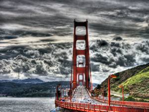 Hintergrundbilder Brücke USA Städte