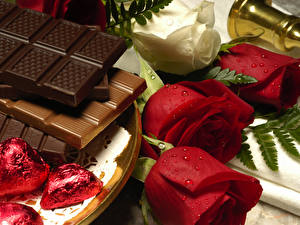 Картинка Сладкая еда Шоколад Шоколадная плитка