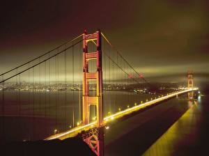 Bakgrundsbilder på skrivbordet Bro USA San Francisco Kalifornien Golden Gate Städer