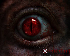 Bakgrundsbilder på skrivbordet Resident Evil Ögon Datorspel