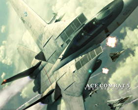 Bakgrundsbilder på skrivbordet Ace Combat Ace Combat 5: The Unsung War Datorspel