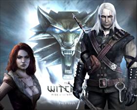 Bakgrundsbilder på skrivbordet The Witcher Geralt of Rivia Datorspel