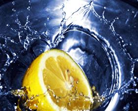 Picture Lemons Water Food