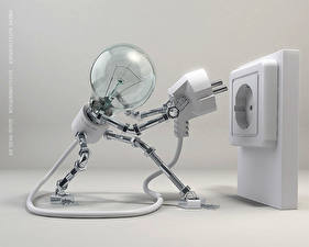 Fonds d'écran Andre Kutscherauer Créatif Lampe à incandescence 3D Graphiques