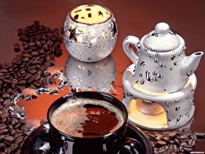 Bakgrundsbilder på skrivbordet Tabellinställning Drycker Kaffe Korn (Säd) Mat
