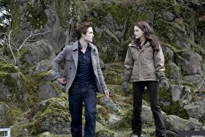 Bakgrundsbilder på skrivbordet The Twilight Saga Twilight Robert Pattinson Kristen Stewart film