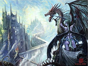 Fonds d'écran Monde fantastique Dragons Fantasy