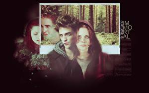 Fonds d'écran Twilight : La Fascination Twilight Robert Pattinson Kristen Stewart Cinéma