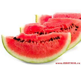 Photo Fruit Watermelons Pieces Food