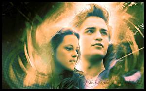 Fonds d'écran Twilight : La Fascination Twilight Robert Pattinson Kristen Stewart