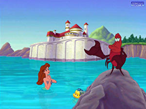 Desktop hintergrundbilder Disney Arielle, die Meerjungfrau Zeichentrickfilm