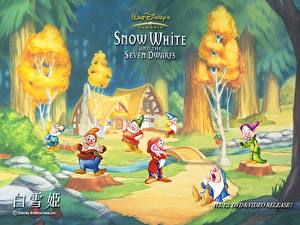 Tapety na pulpit Disney Królewna Śnieżka i siedmiu krasnoludków