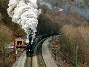 Sfondi desktop Treno Vintage Locomotiva Fumi