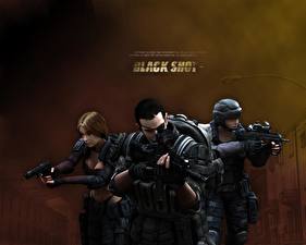 Bureaubladachtergronden Black Shot videogames