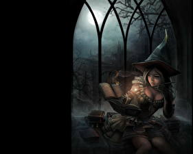 Picture Sorcery Mage wizard Witch Fantasy