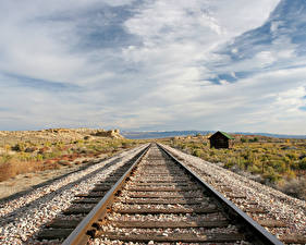 Hintergrundbilder Eisenbahn Schienen Natur