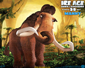 Bakgrundsbilder på skrivbordet Ice Age Mammutar tecknad