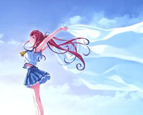 Desktop hintergrundbilder Promising to the Blue Sky Anime