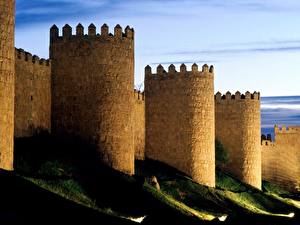 Fonds d'écran Château fort Espagne Villes