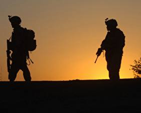 Fotos Soldat Silhouette Militär