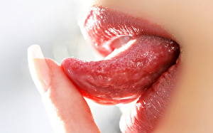 Hintergrundbilder Lippe Zunge