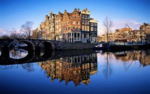 Bureaubladachtergronden Beroemde gebouwen Nederland Steden