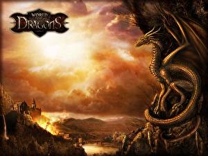 Bakgrundsbilder på skrivbordet World of Dragons dataspel