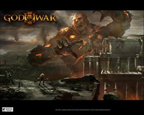 Bakgrundsbilder på skrivbordet God of War Datorspel