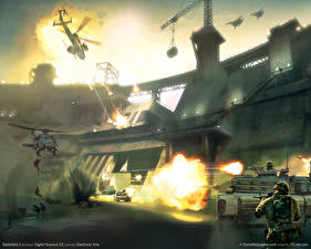Papel de Parede Desktop Battlefield Battlefield 2 videojogo