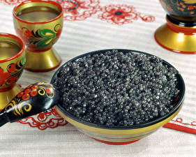 Bilder Meeresfrüchte Kaviar das Essen