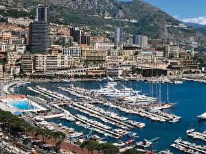 Bakgrundsbilder på skrivbordet Hus Monaco Städer