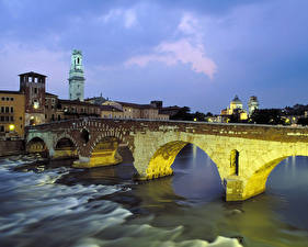 Hintergrundbilder Brücken Italien Städte