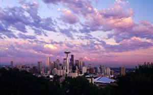 Bureaubladachtergronden Verenigde staten Seattle een stad