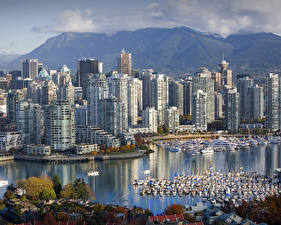 Bureaubladachtergronden Huizen Canada Vancouver een stad