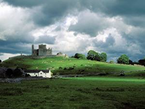 Hintergrundbilder Burg Irland Ruinen Städte