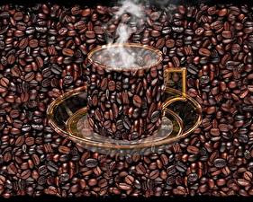Картинки Напиток Кофе Зерно Пар Продукты питания