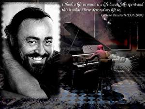Bakgrundsbilder på skrivbordet Luciano Pavarotti