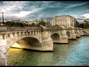 Bakgrundsbilder på skrivbordet Broar Frankrike Städer