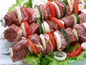 Papel de Parede Desktop Produtos de carne Shashlik Alimentos