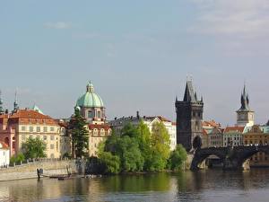 Bureaubladachtergronden Gebouwen Tsjechië Praag een stad