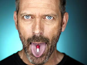 Tapety na pulpit Dr House Hugh Laurie Język (anatomia) Filmy