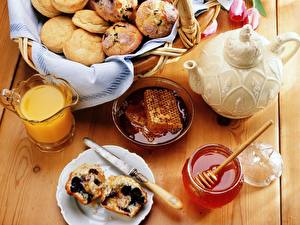 Tapety na pulpit Wyroby piekarnicze Słodycze Ustawienie stołu Miód żywność