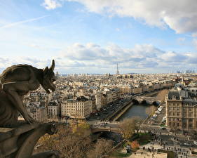 Bakgrundsbilder på skrivbordet Hus Frankrike Paris  Städer