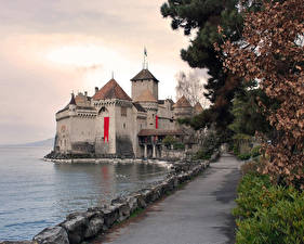 Картинка Замок Швейцария Города