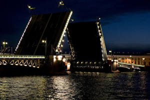 Bakgrunnsbilder En bro St. Petersburg en by