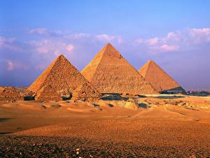Картинки Известные строения Египет Пирамиды город