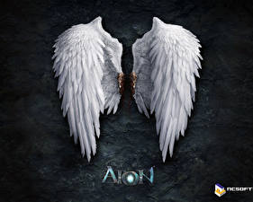 Bakgrundsbilder på skrivbordet Aion: Tower of Eternity Vingar Vit Datorspel