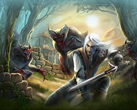 Papel de Parede Desktop The Witcher Geralt de Rívia videojogo