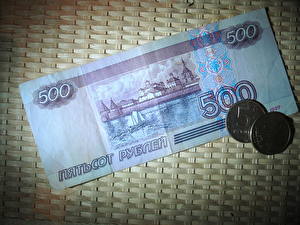 Фотографии Деньги Рубли Банкноты Монеты
