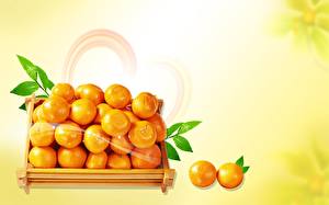 Papel de Parede Desktop Frutas Cítrico Mandarina comida